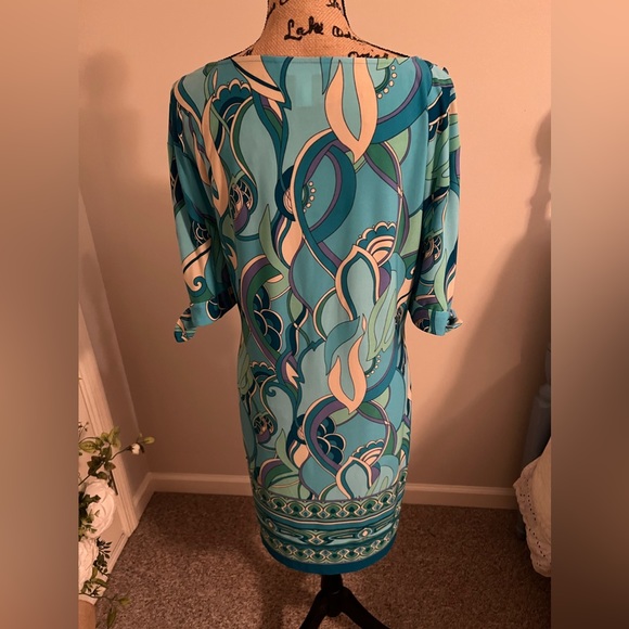 London Times size 6 peek-a-boo sleeves dress - Picture 2 of 4